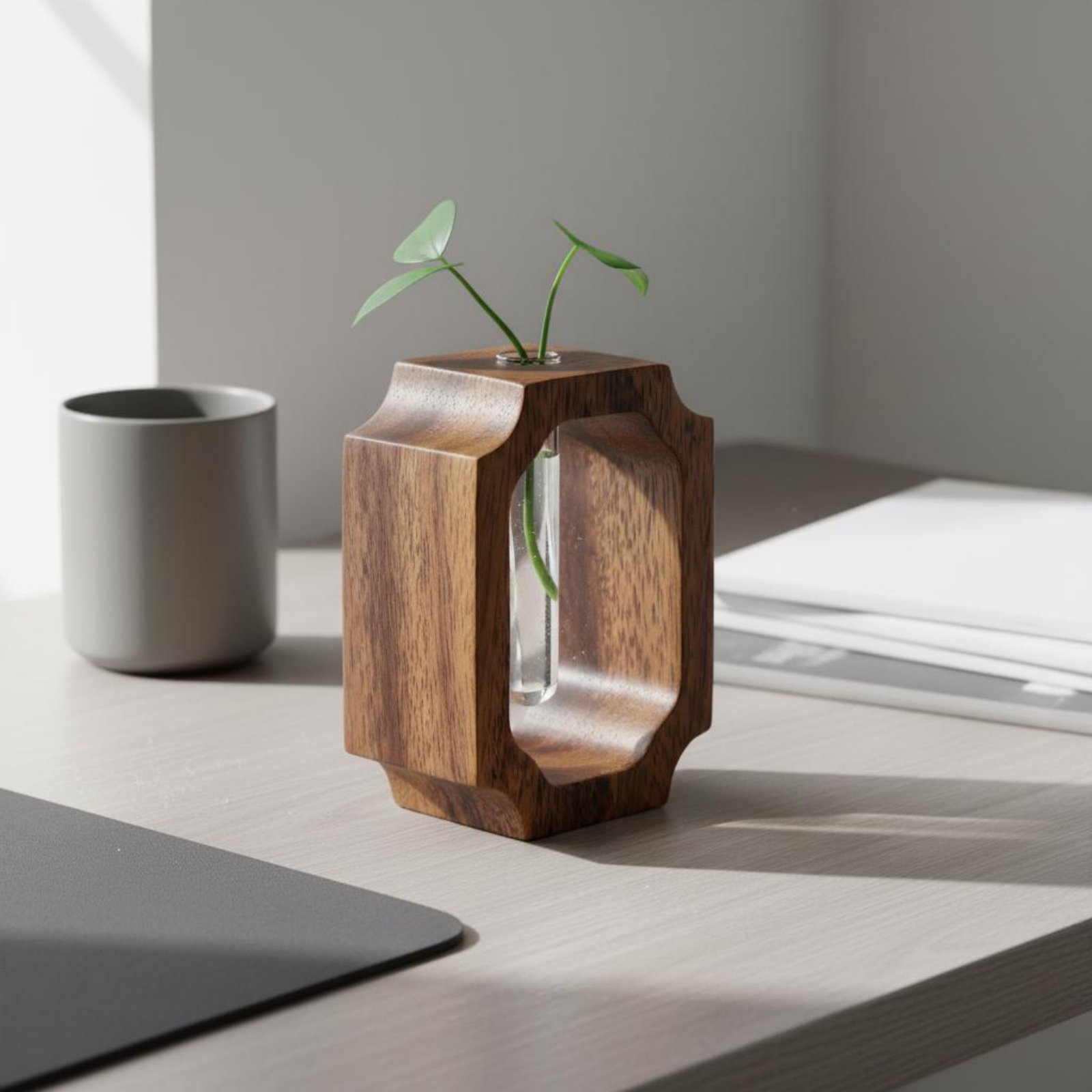 Walnoothouten vaas Gemakkelijk - Propagation Station Vase recensie en prijs