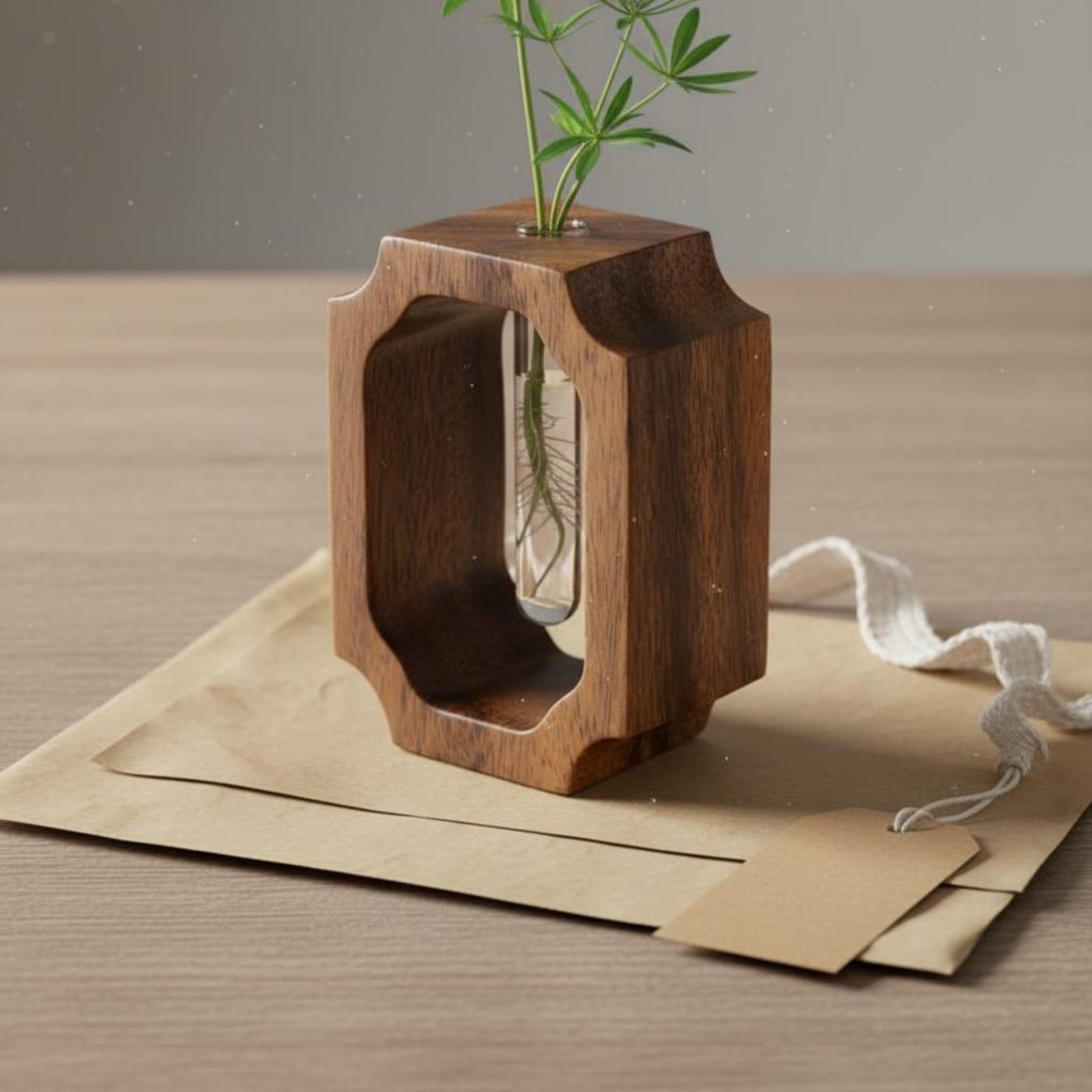 Walnoothouten vaas Gemakkelijk - Propagation Station Vase recensie en prijs